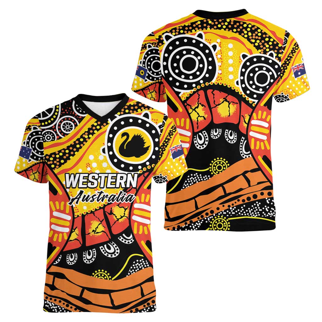 Western Australia Golden State Women V-Neck T-Shirt