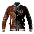 50 Years Of NAIDOC Baseball Jacket Strong and Proud Aboriginal Dot Painting No1