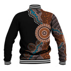 50 Years Of NAIDOC Baseball Jacket Strong and Proud Aboriginal Dot Painting No1