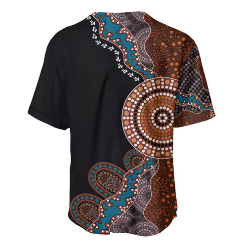 50 Years Of NAIDOC Baseball Jersey Strong and Proud Aboriginal Dot Painting No1