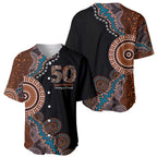 50 Years Of NAIDOC Baseball Jersey Strong and Proud Aboriginal Dot Painting No1