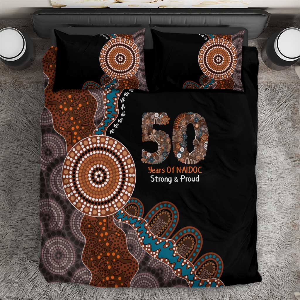 50 Years Of NAIDOC Bedding Set Strong and Proud Aboriginal Dot Painting No1