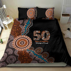 50 Years Of NAIDOC Bedding Set Strong and Proud Aboriginal Dot Painting No1