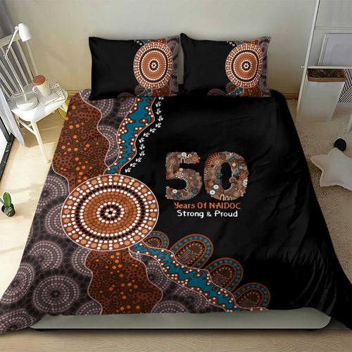 50 Years Of NAIDOC Bedding Set Strong and Proud Aboriginal Dot Painting No1