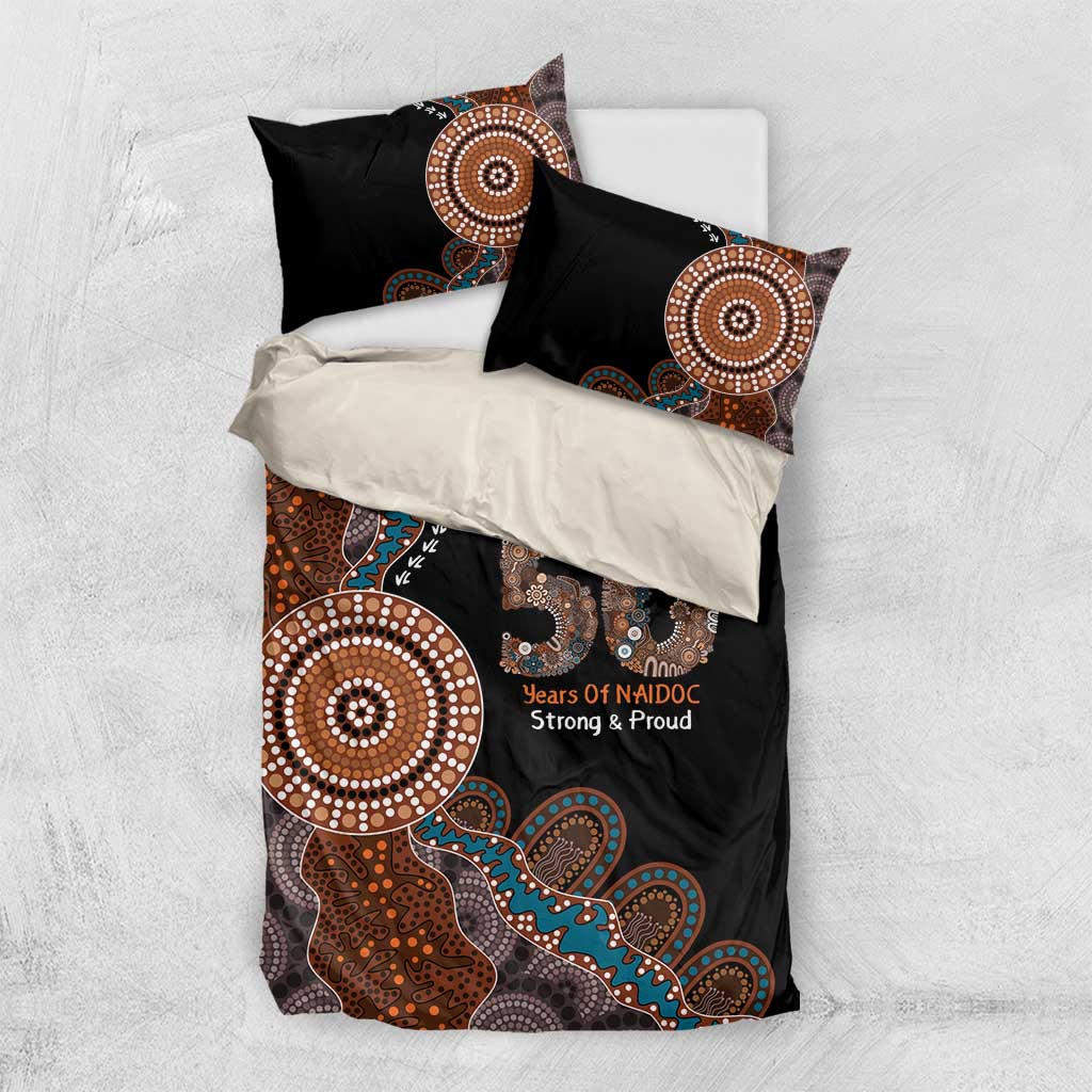 50 Years Of NAIDOC Bedding Set Strong and Proud Aboriginal Dot Painting No1