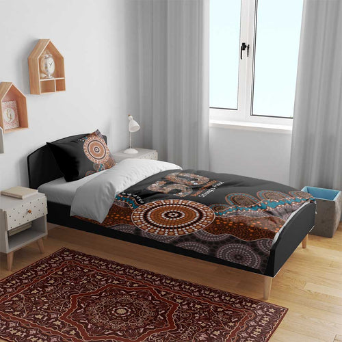 50 Years Of NAIDOC Bedding Set Strong and Proud Aboriginal Dot Painting No1