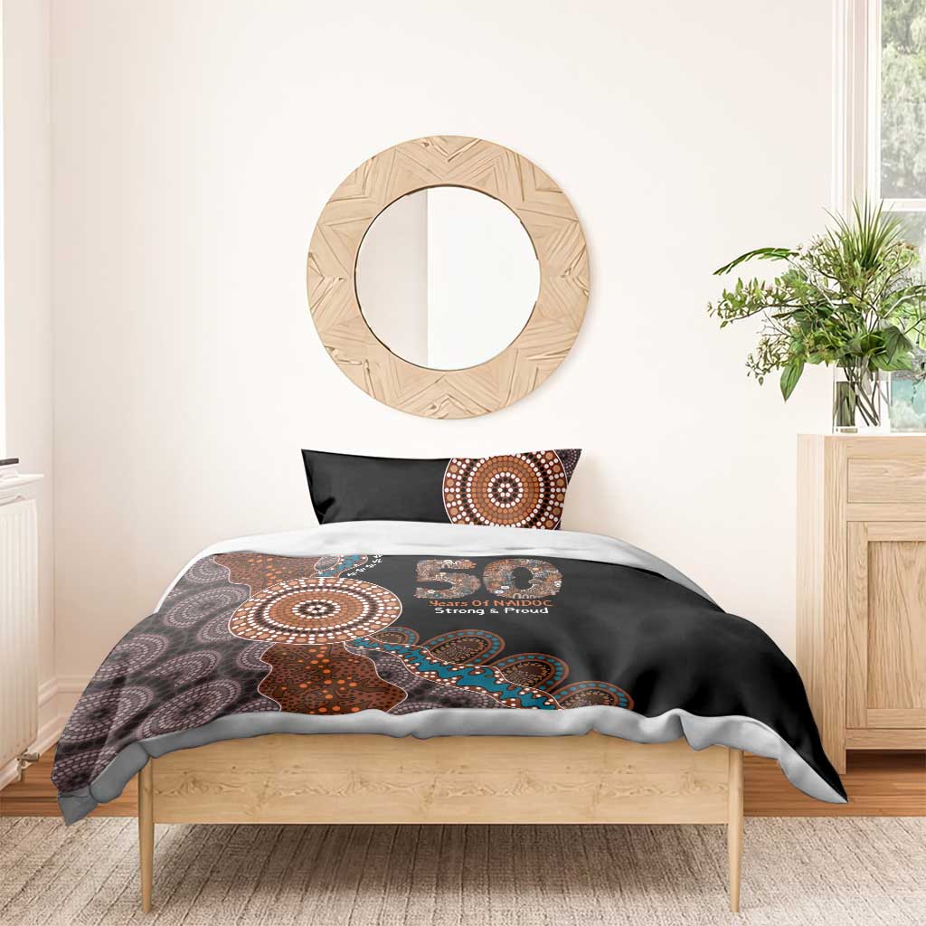 50 Years Of NAIDOC Bedding Set Strong and Proud Aboriginal Dot Painting No1