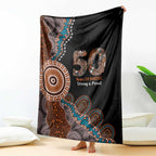 50 Years Of NAIDOC Blanket Strong and Proud Aboriginal Dot Painting No1