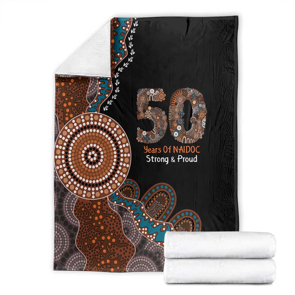50 Years Of NAIDOC Blanket Strong and Proud Aboriginal Dot Painting No1