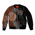 50 Years Of NAIDOC Bomber Jacket Strong and Proud Aboriginal Dot Painting No1