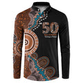 50 Years Of NAIDOC Button Sweatshirt Strong and Proud Aboriginal Dot Painting No1