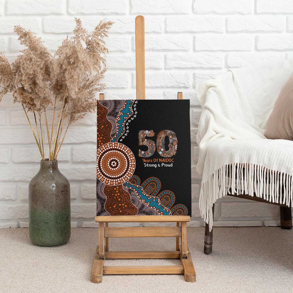 50 Years Of NAIDOC Canvas Wall Art Strong and Proud Aboriginal Dot Painting No1