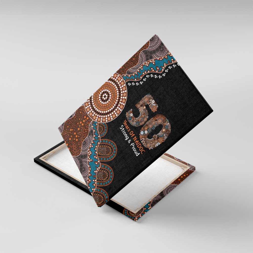 50 Years Of NAIDOC Canvas Wall Art Strong and Proud Aboriginal Dot Painting No1