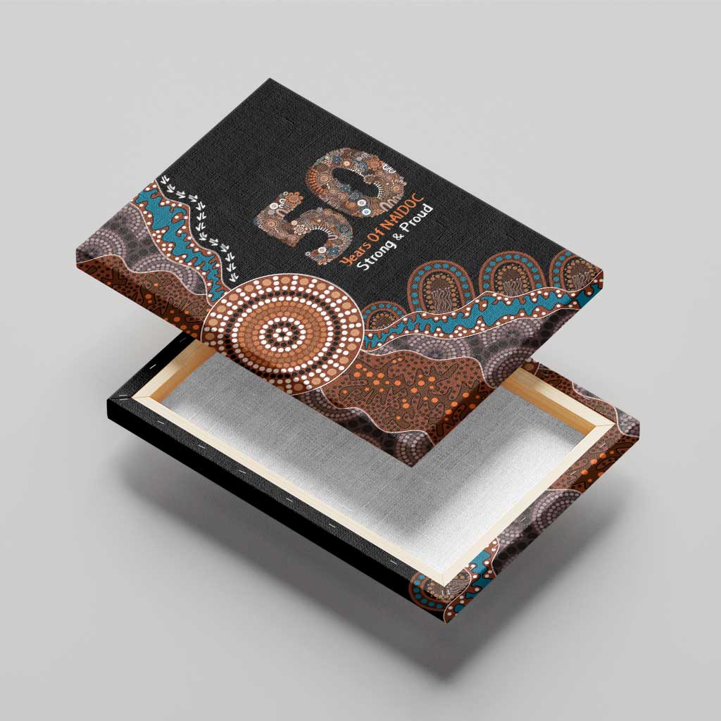 50 Years Of NAIDOC Canvas Wall Art Strong and Proud Aboriginal Dot Painting No1