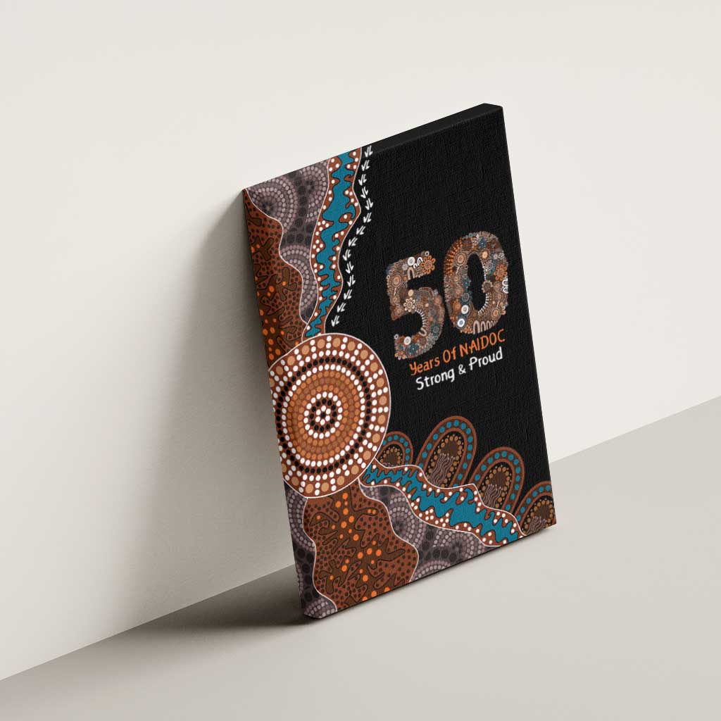 50 Years Of NAIDOC Canvas Wall Art Strong and Proud Aboriginal Dot Painting No1