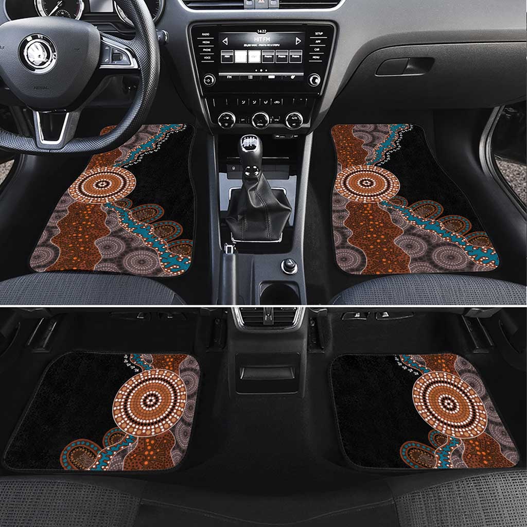 50 Years Of NAIDOC Car Mats Strong and Proud Aboriginal Dot Painting No1