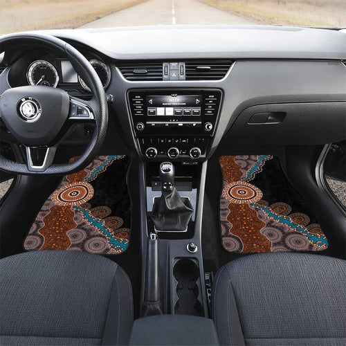 50 Years Of NAIDOC Car Mats Strong and Proud Aboriginal Dot Painting No1