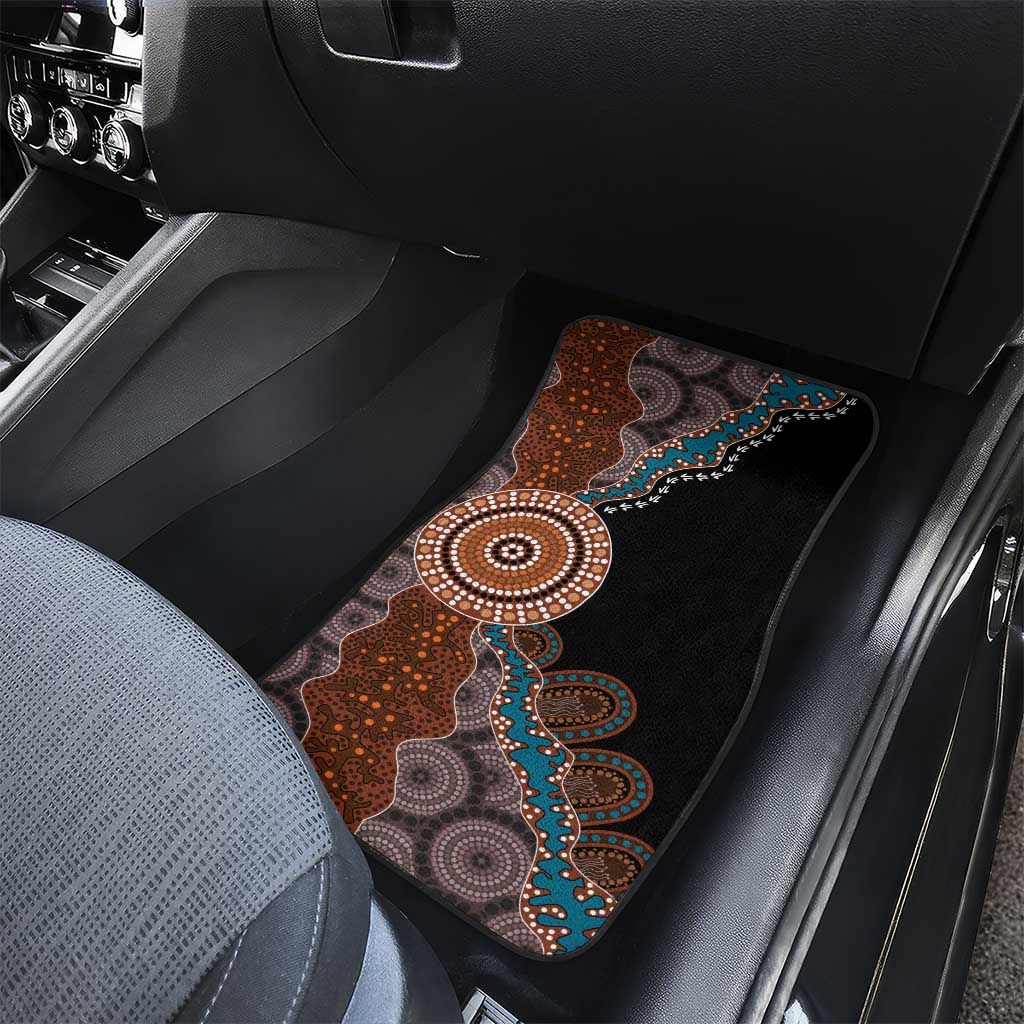50 Years Of NAIDOC Car Mats Strong and Proud Aboriginal Dot Painting No1