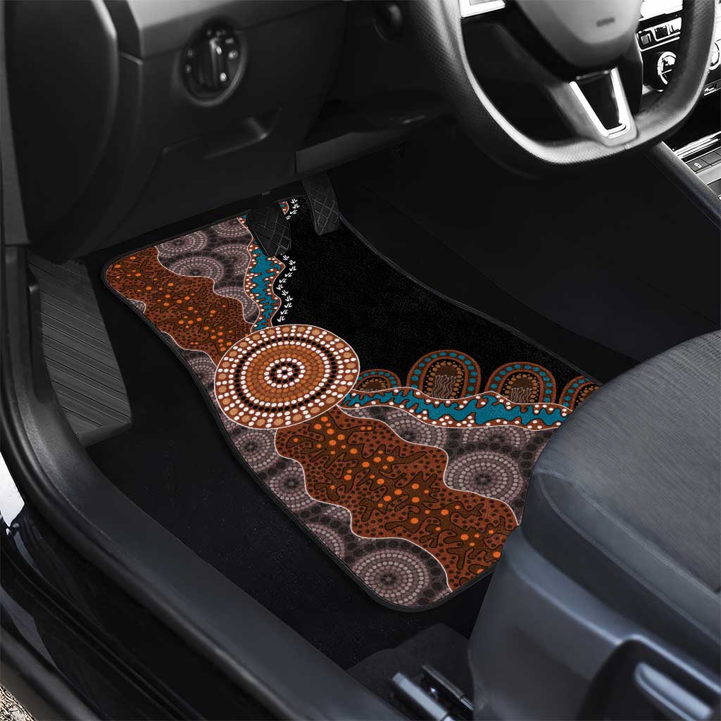 50 Years Of NAIDOC Car Mats Strong and Proud Aboriginal Dot Painting No1