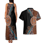 50 Years Of NAIDOC Couples Matching Tank Maxi Dress and Hawaiian Shirt Strong and Proud Aboriginal Dot Painting No1