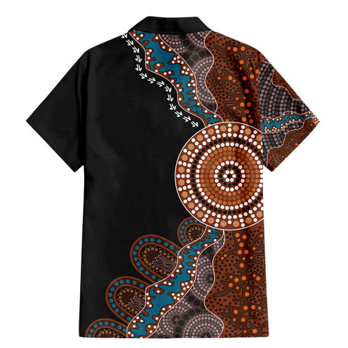 50 Years Of NAIDOC Family Matching Mermaid Dress and Hawaiian Shirt Strong and Proud Aboriginal Dot Painting No1