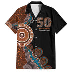 50 Years Of NAIDOC Family Matching Short Sleeve Bodycon Dress and Hawaiian Shirt Strong and Proud Aboriginal Dot Painting No1