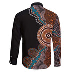 50 Years Of NAIDOC Family Matching Short Sleeve Bodycon Dress and Hawaiian Shirt Strong and Proud Aboriginal Dot Painting No1