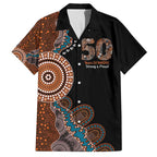 50 Years Of NAIDOC Family Matching Tank Maxi Dress and Hawaiian Shirt Strong and Proud Aboriginal Dot Painting No1