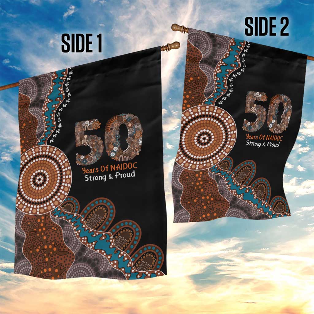 50 Years Of NAIDOC Garden Flag Strong and Proud Aboriginal Dot Painting No1