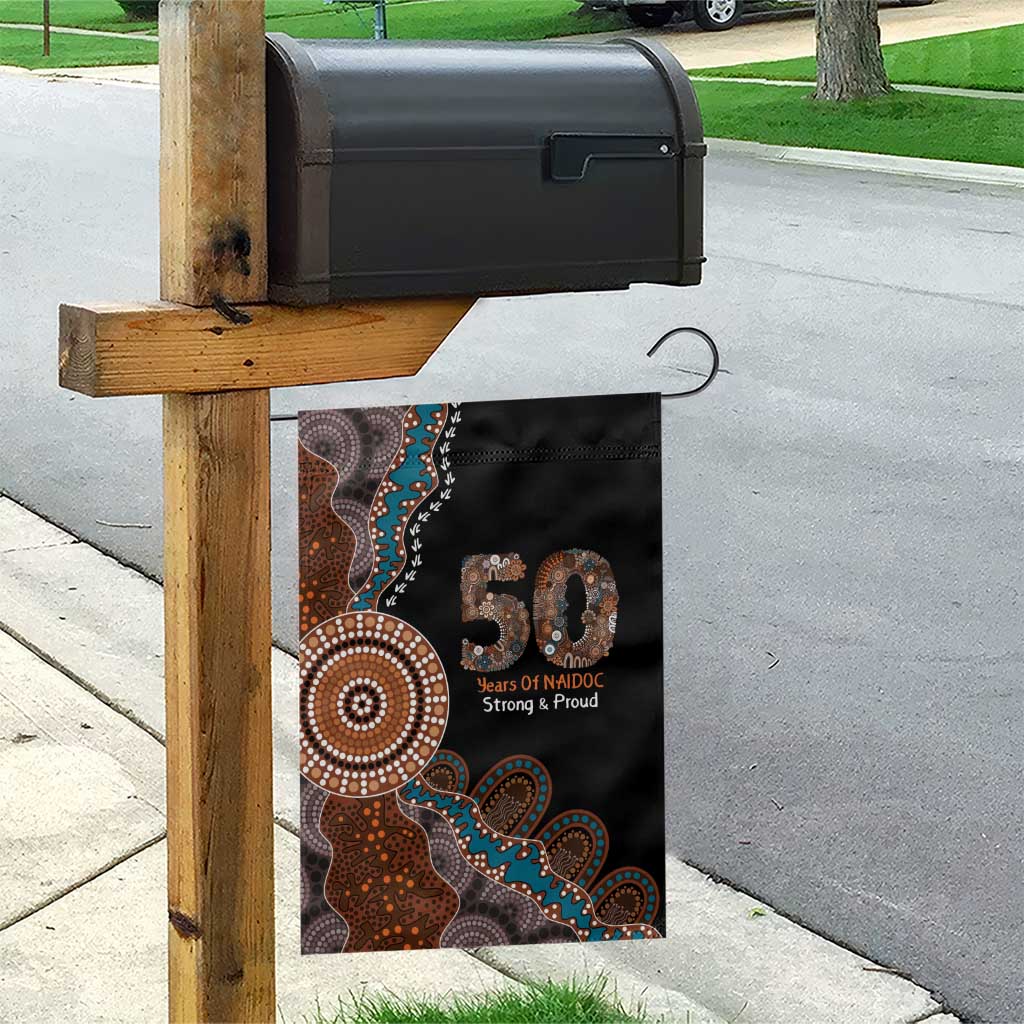 50 Years Of NAIDOC Garden Flag Strong and Proud Aboriginal Dot Painting No1