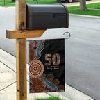 50 Years Of NAIDOC Garden Flag Strong and Proud Aboriginal Dot Painting No1