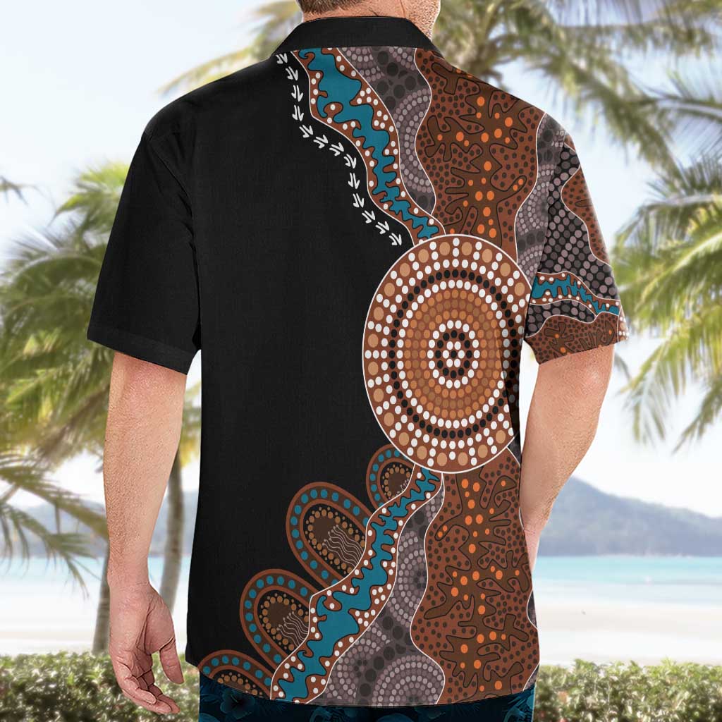 50 Years Of NAIDOC Hawaiian Shirt Strong and Proud Aboriginal Dot Painting No1