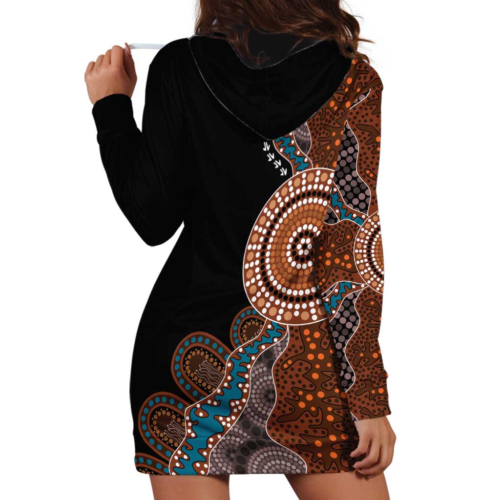 50 Years Of NAIDOC Hoodie Dress Strong and Proud Aboriginal Dot Painting No1