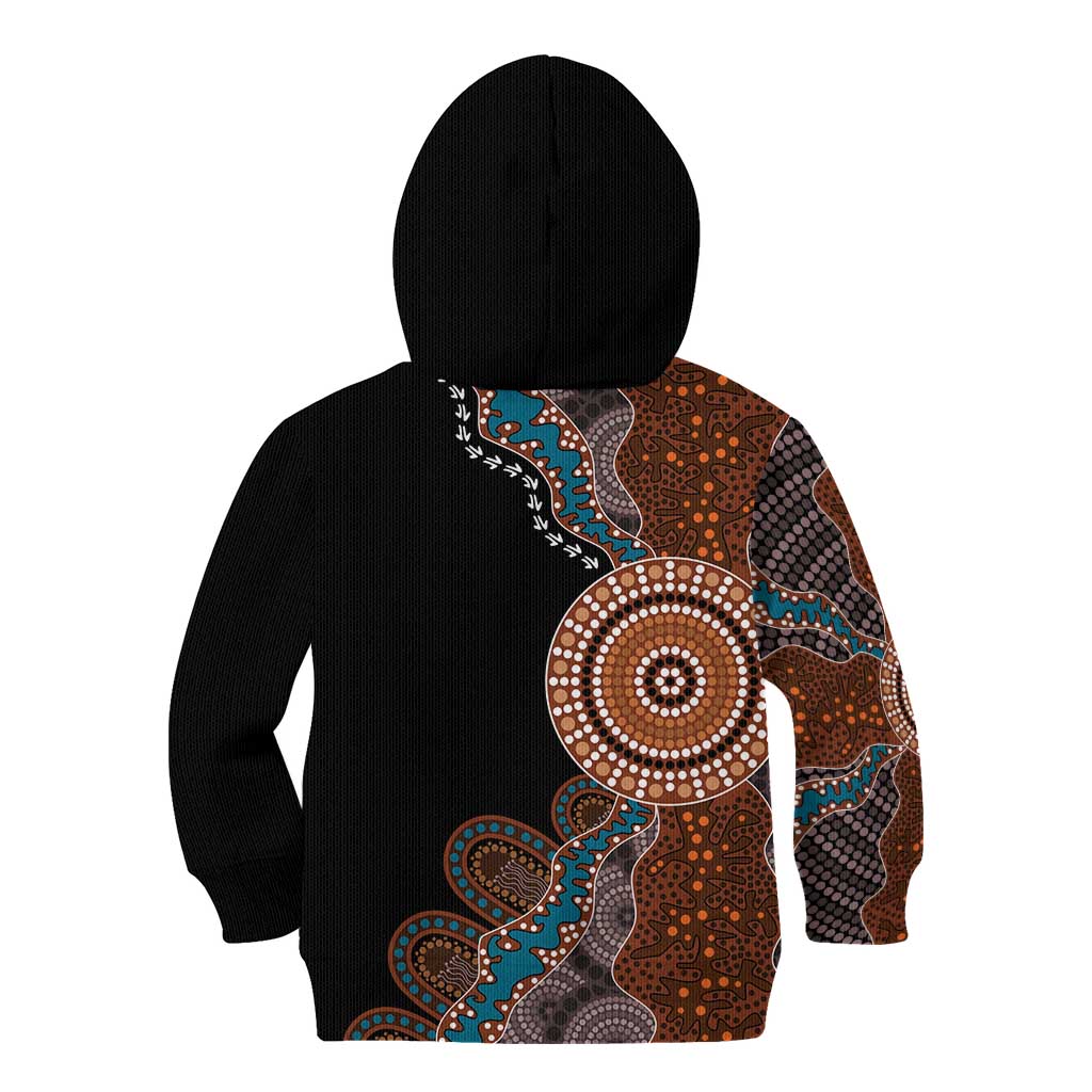 50 Years Of NAIDOC Kid Hoodie Strong and Proud Aboriginal Dot Painting No1