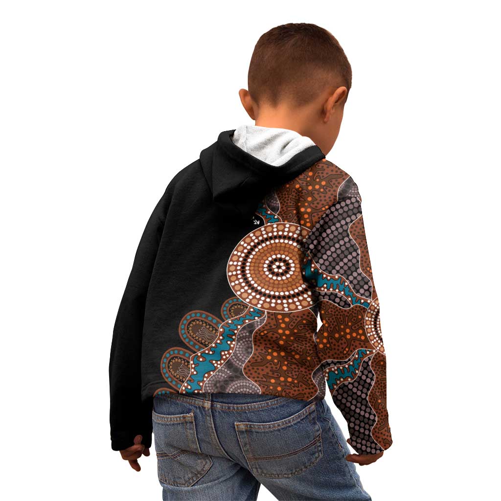 50 Years Of NAIDOC Kid Hoodie Strong and Proud Aboriginal Dot Painting No1