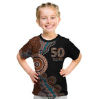 50 Years Of NAIDOC Kid T Shirt Strong and Proud Aboriginal Dot Painting No1