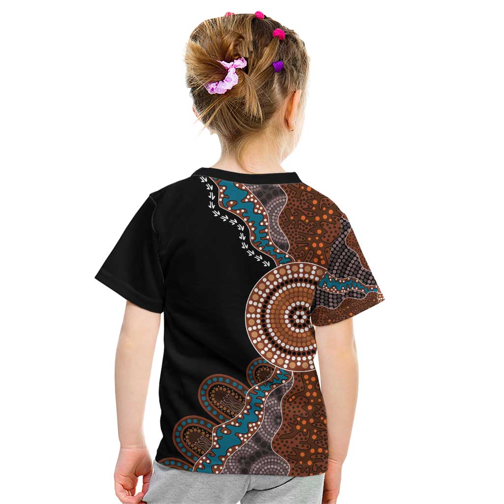 50 Years Of NAIDOC Kid T Shirt Strong and Proud Aboriginal Dot Painting No1