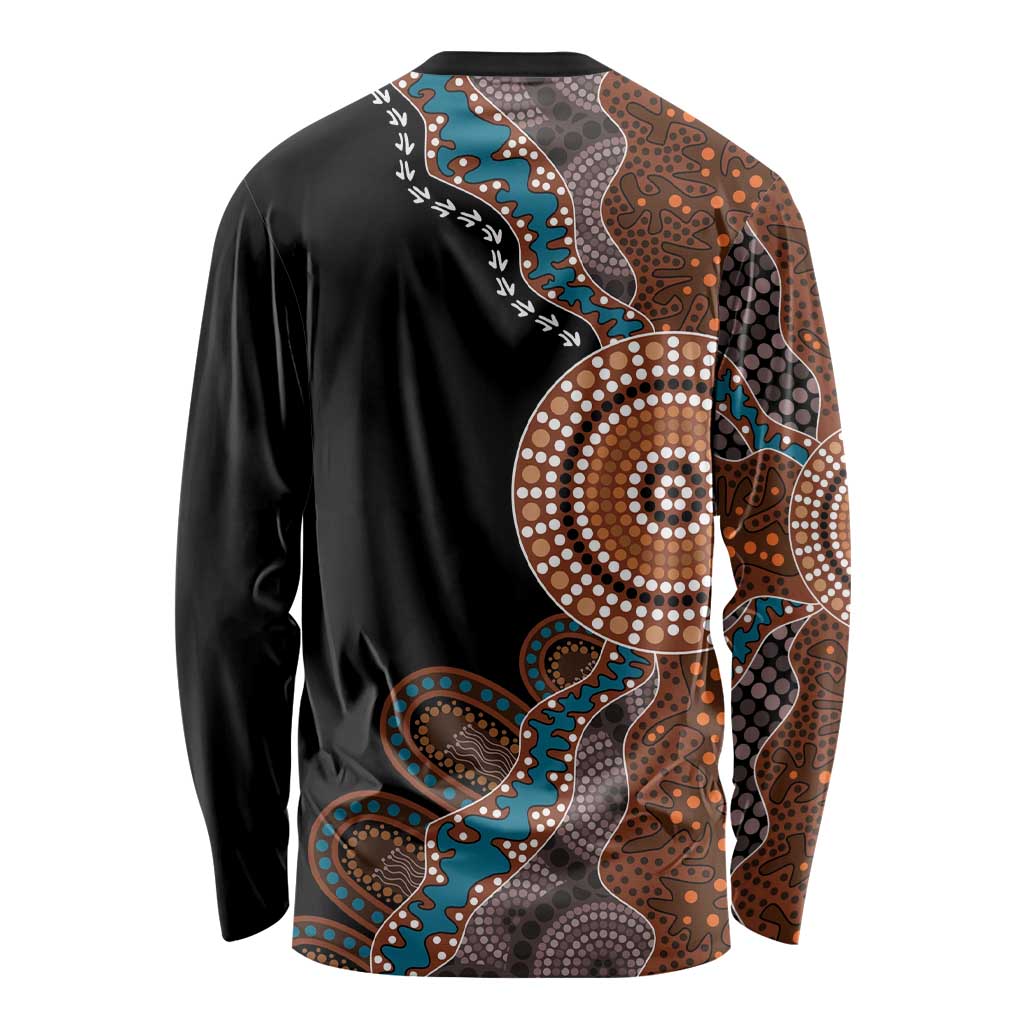 50 Years Of NAIDOC Long Sleeve Shirt Strong and Proud Aboriginal Dot Painting No1