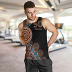 50 Years Of NAIDOC Men Tank Top Strong and Proud Aboriginal Dot Painting No1