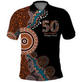 50 Years Of NAIDOC Polo Shirt Strong and Proud Aboriginal Dot Painting No1