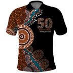 50 Years Of NAIDOC Polo Shirt Strong and Proud Aboriginal Dot Painting No1