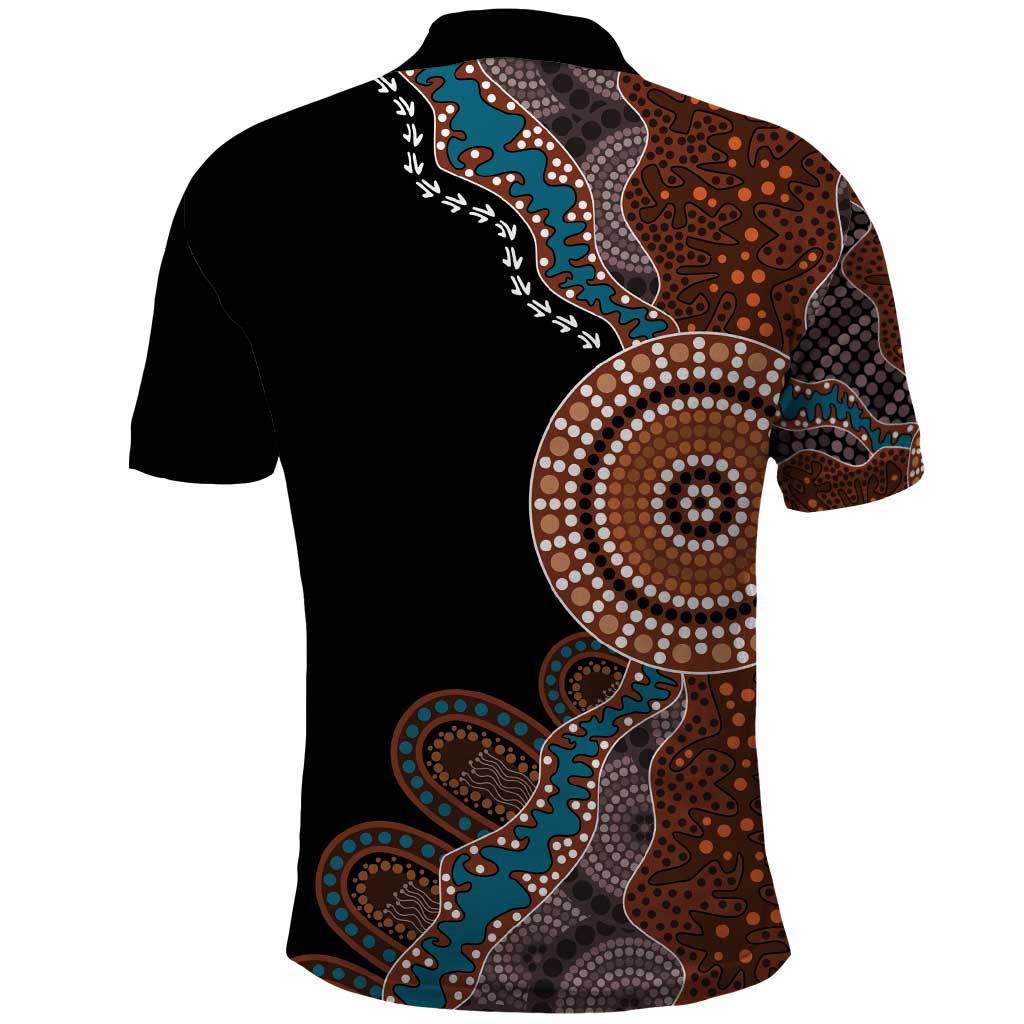 50 Years Of NAIDOC Polo Shirt Strong and Proud Aboriginal Dot Painting No1