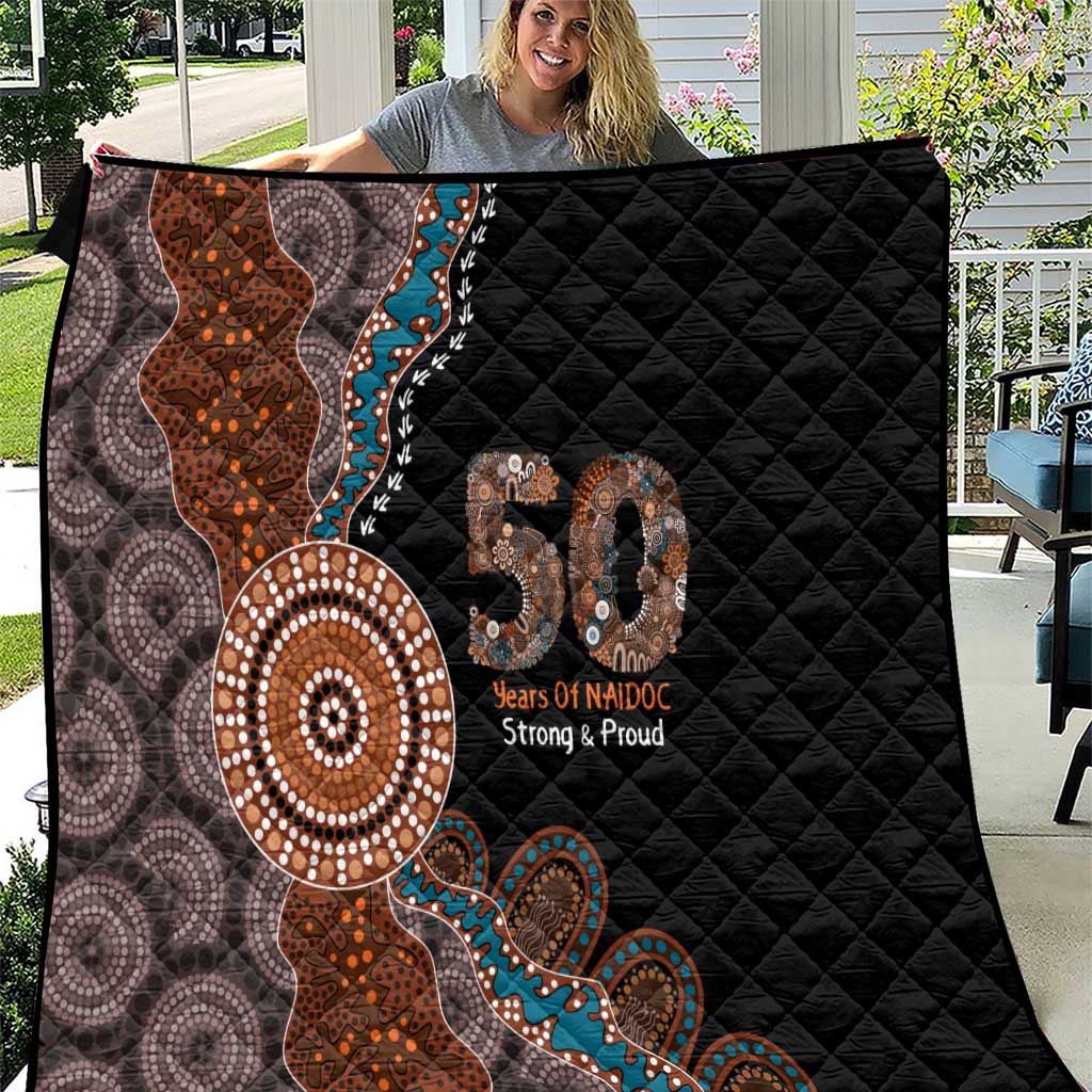 50 Years Of NAIDOC Quilt Strong and Proud Aboriginal Dot Painting No1