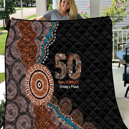 50 Years Of NAIDOC Quilt Strong and Proud Aboriginal Dot Painting No1