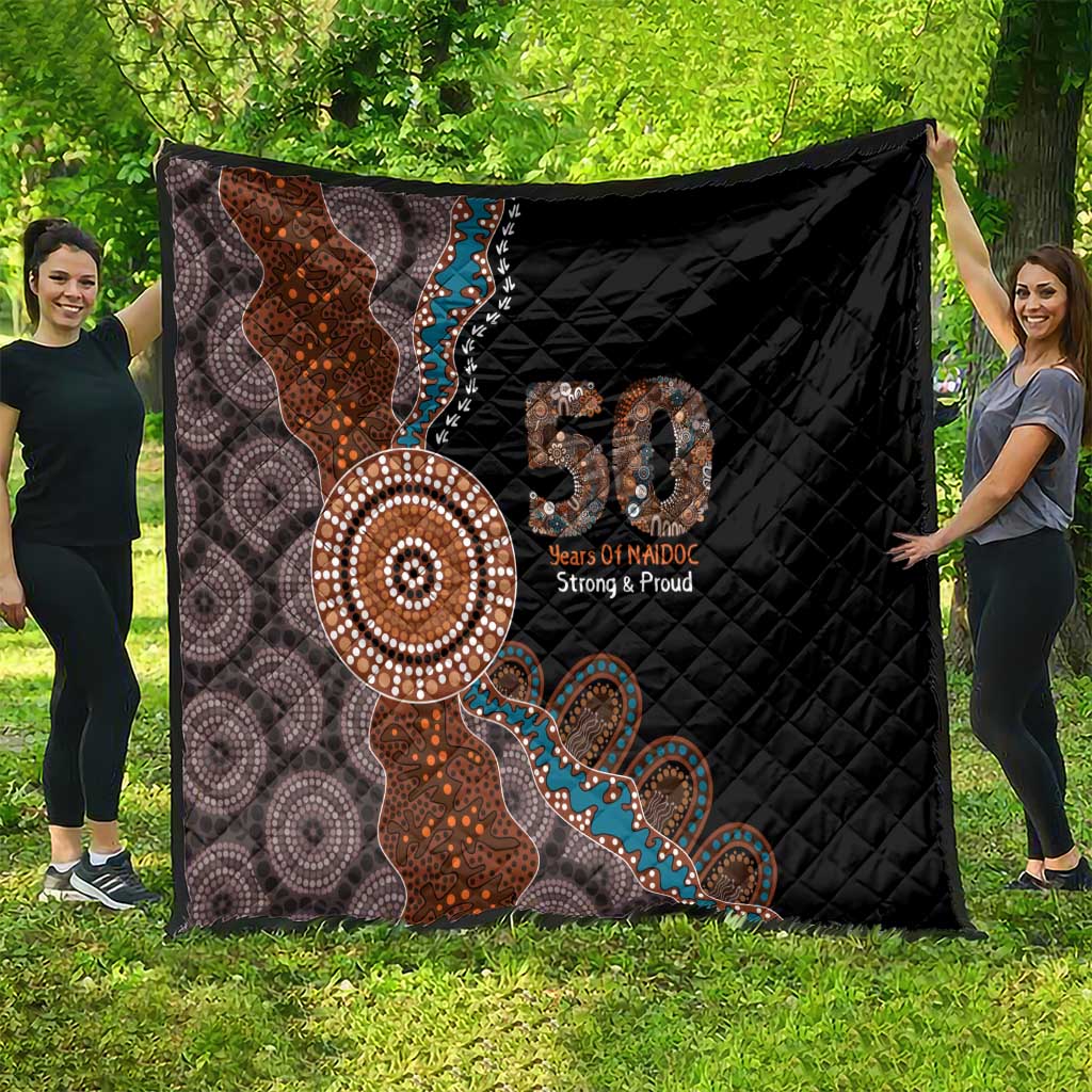 50 Years Of NAIDOC Quilt Strong and Proud Aboriginal Dot Painting No1