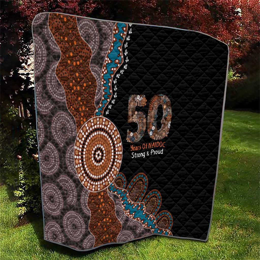 50 Years Of NAIDOC Quilt Strong and Proud Aboriginal Dot Painting No1