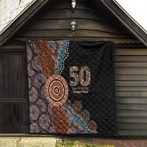 50 Years Of NAIDOC Quilt Strong and Proud Aboriginal Dot Painting No1