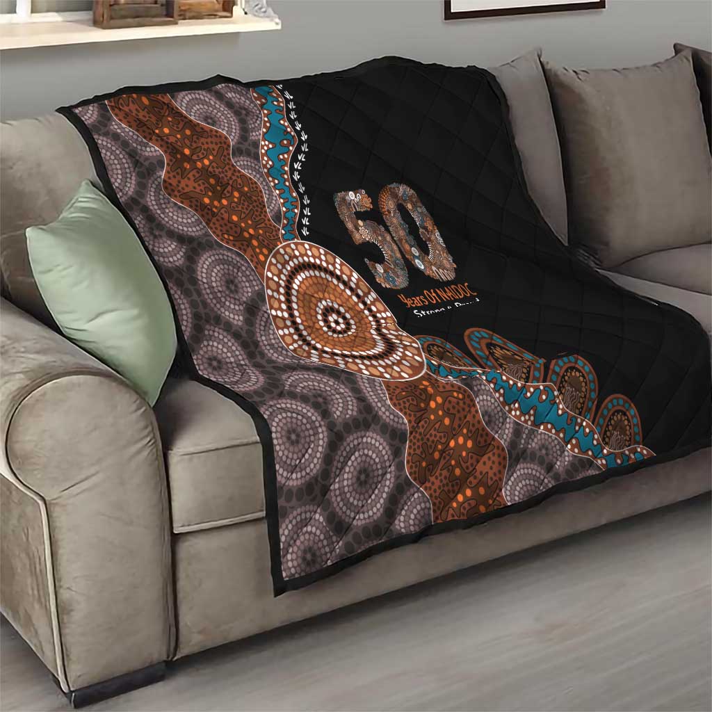 50 Years Of NAIDOC Quilt Strong and Proud Aboriginal Dot Painting No1