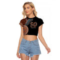 50 Years Of NAIDOC Raglan Cropped T Shirt Strong and Proud Aboriginal Dot Painting No1