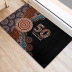 50 Years Of NAIDOC Rubber Doormat Strong and Proud Aboriginal Dot Painting No1